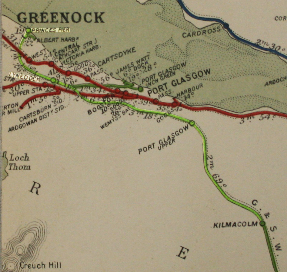 Kilmacolm (excl.) Greenock (Princes Pier) Register of Closed Railways