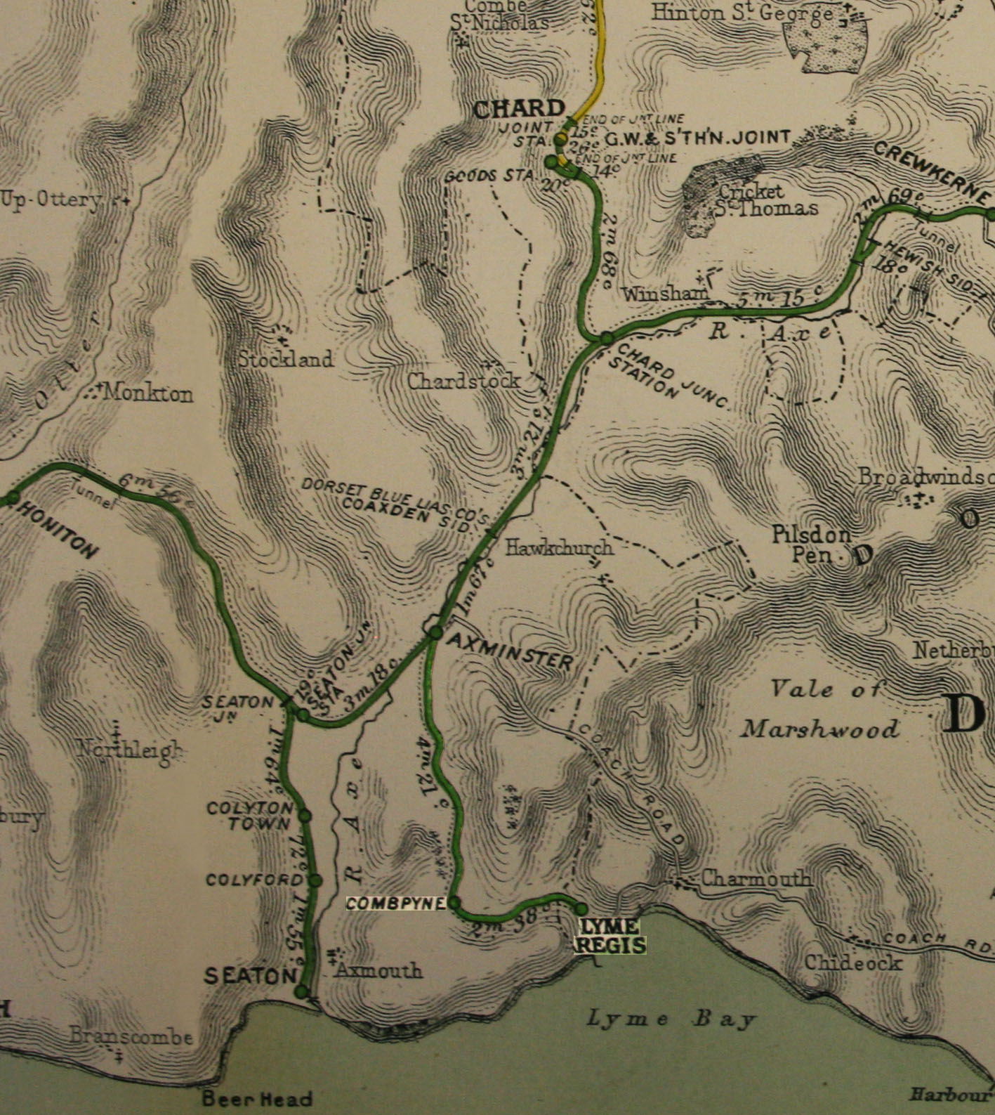 Axminster (excl.) Lyme Regis Register of Closed Railways