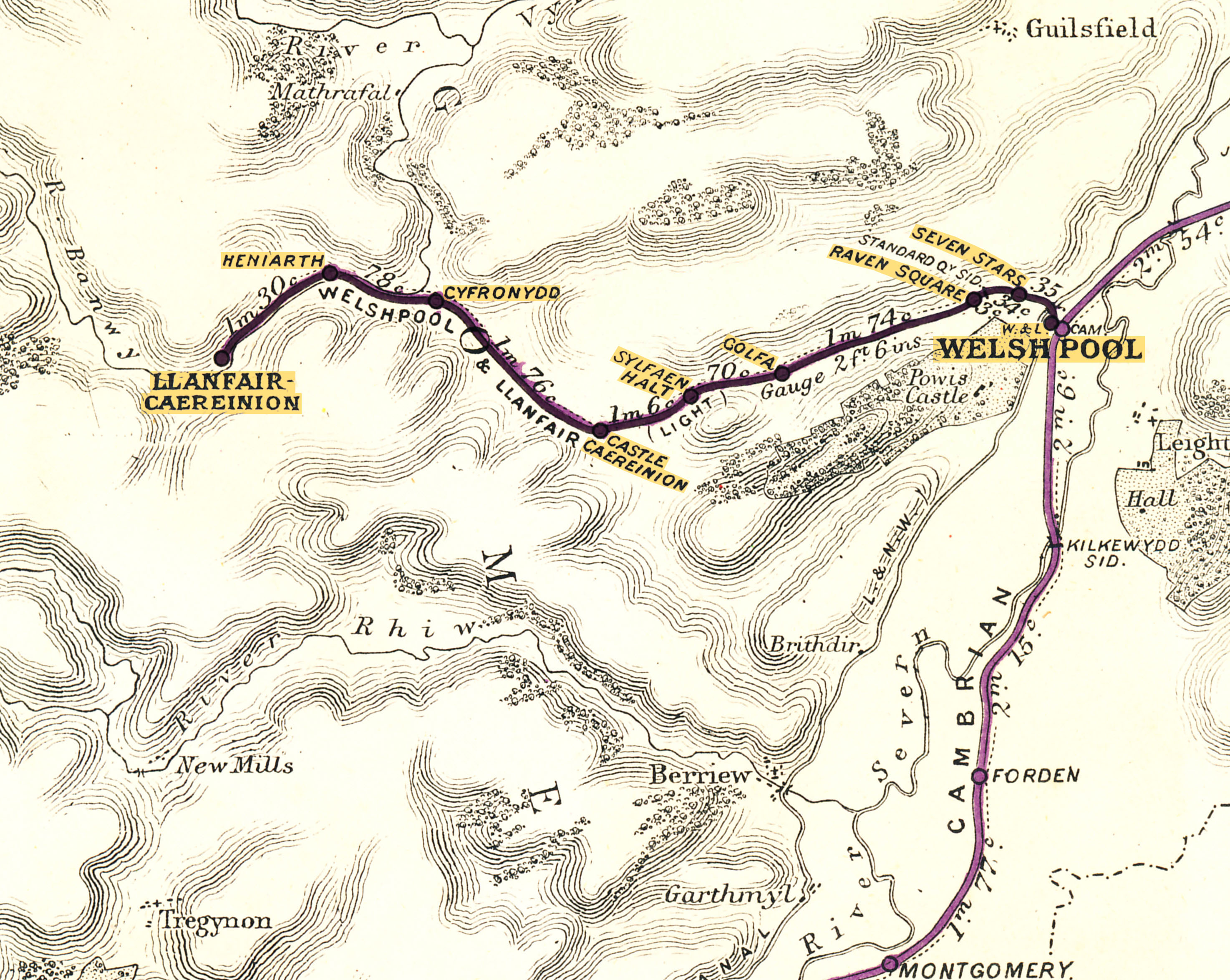 Welshpool (W&LLR) - Llanfair Ceireinion | Register of Closed Railways