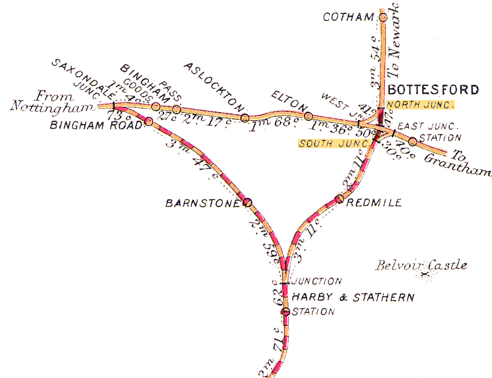 Bottesford South Jct. Bottesford North Jct. Register of Closed Railways