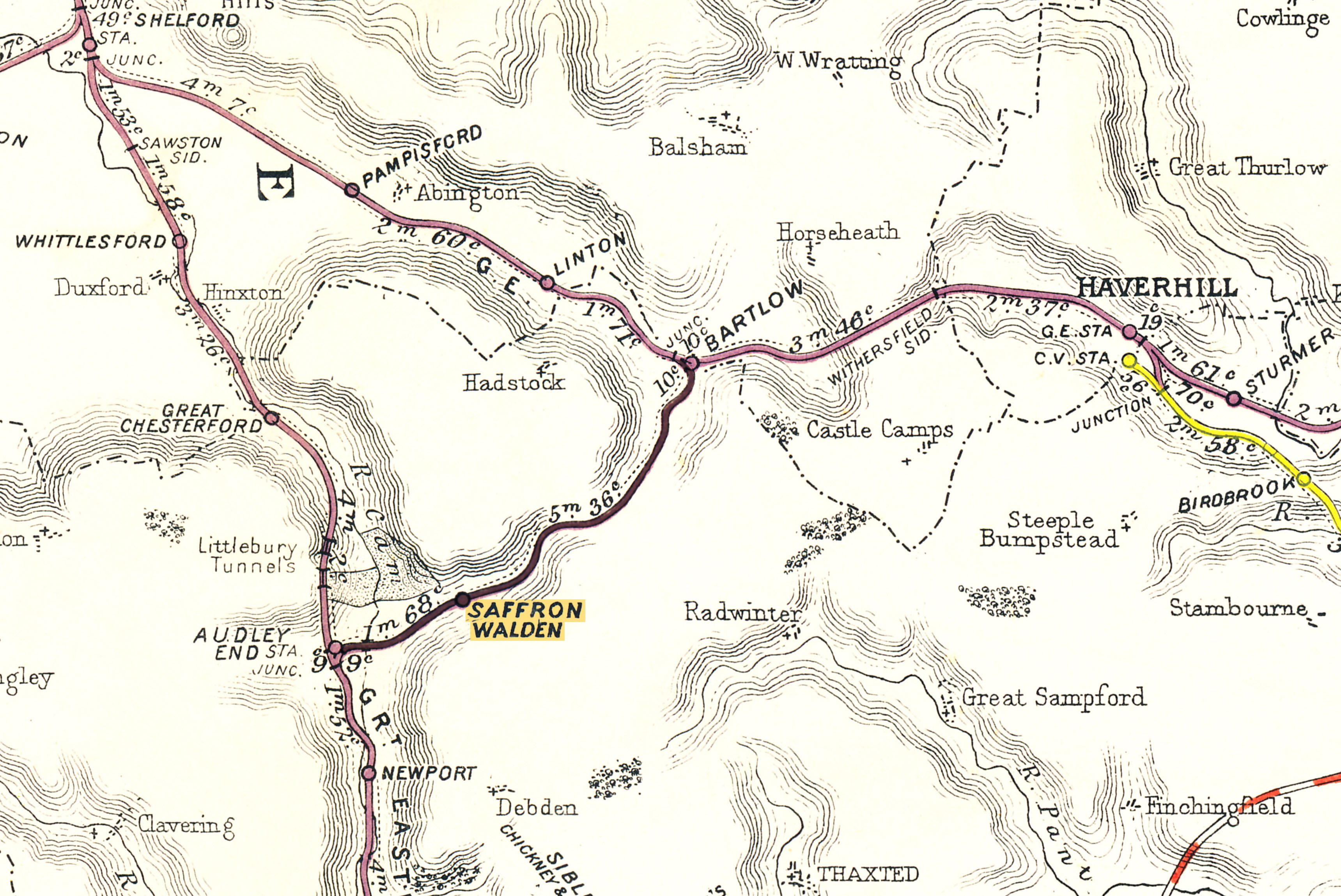 Audley End (excl.) Bartlow Jct. Register of Closed Railways