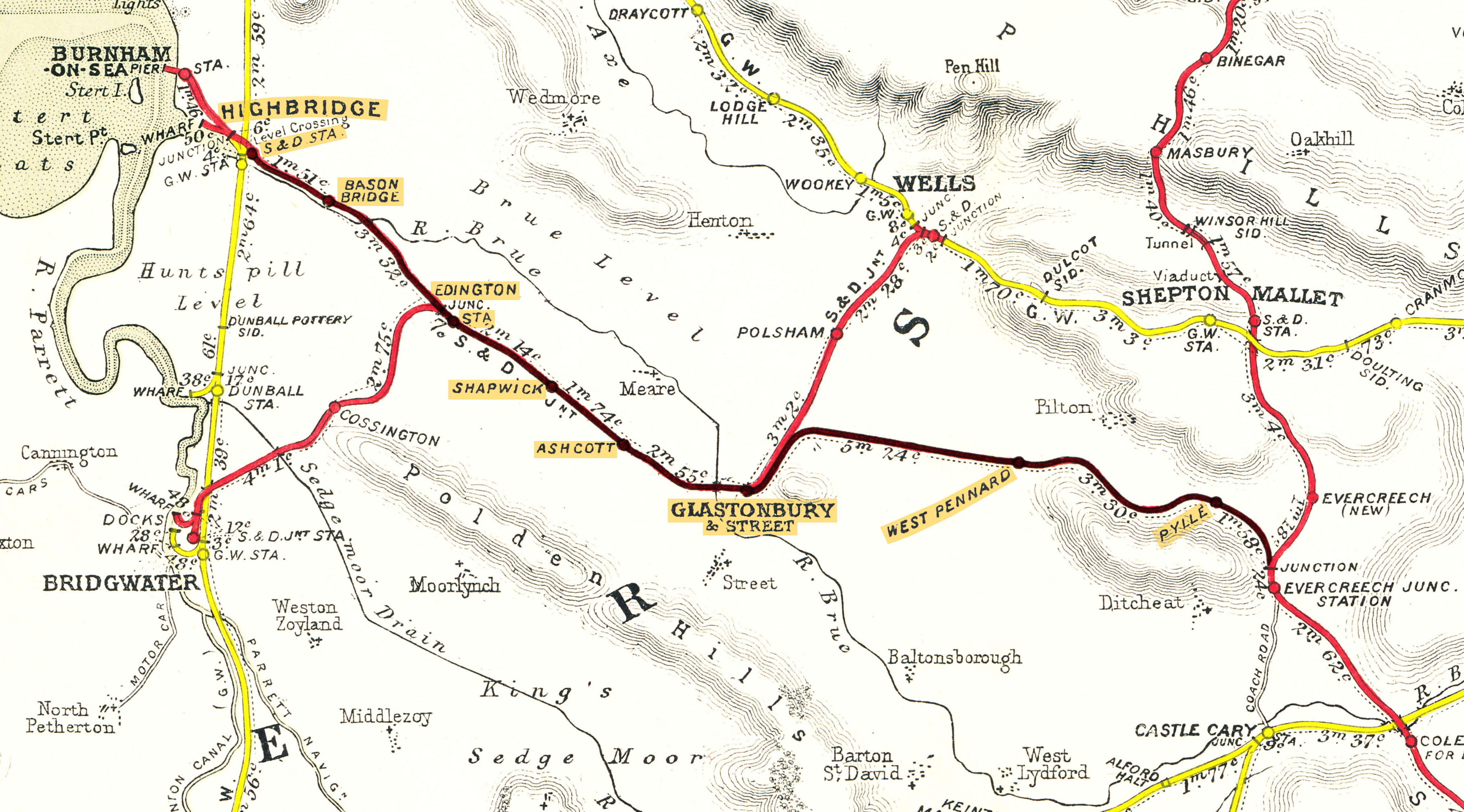 Evercreech Junction (Jct.) Highbridge (East) Register of Closed